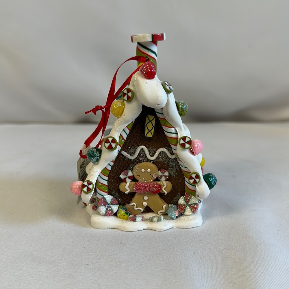 kurt adler claydough 3-d gingerbread house ornament christmas ornament